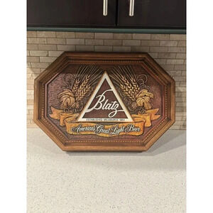 Vintage 1981 BLATZ BEER Promotional Bar Advertising Sign - Heileman Brewing Co.